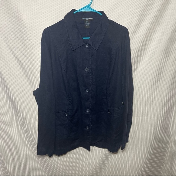 Saint Tropez West Tops - Saint Tropez West 24W Button Down Long Sleeve Shirt